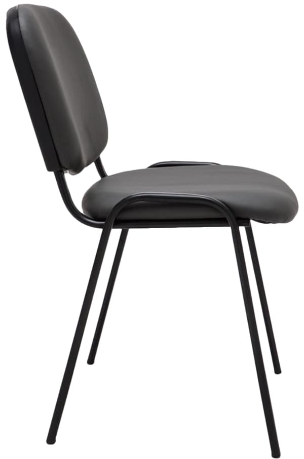 Stackstol Artificial Leather - Mötesstol - Bekväm sittkomfort, stapelbar | Färg: Grå