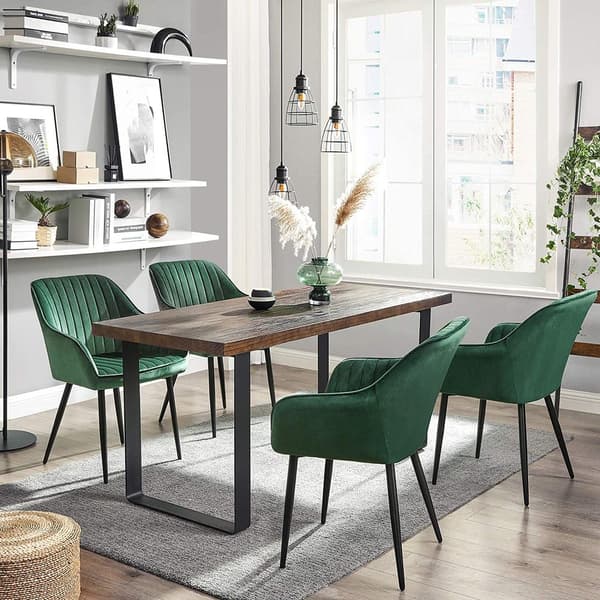 Matsalsstolar - Set om 2 - Grön-svart - 62,5 x 60 x 85 cm