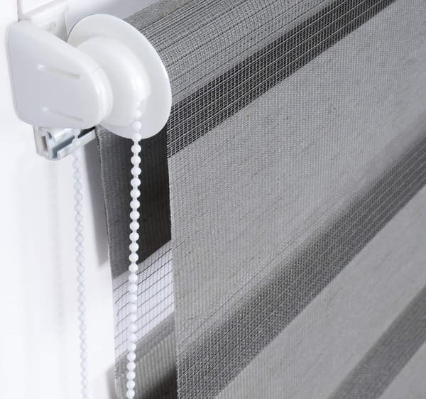 Duo rullgardin Klemmfix utan borrträlook | Grå | 60x150 cm