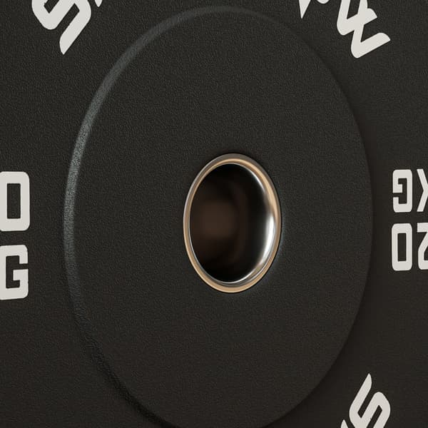 Olympiskt viktset 2 x 20 kg - Viktskivor av gummi | Färg: Svart