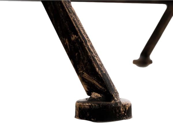 Uppsättning av 2 fällbara trädgårdsstolar - fällbara stolar - antik patina, rymdsparande design
