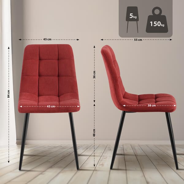 Matsalstol rib sammet - sammet - bekväm och stabil design