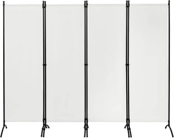 4-delad rumsavdelare | Grädde | 224x181 cm