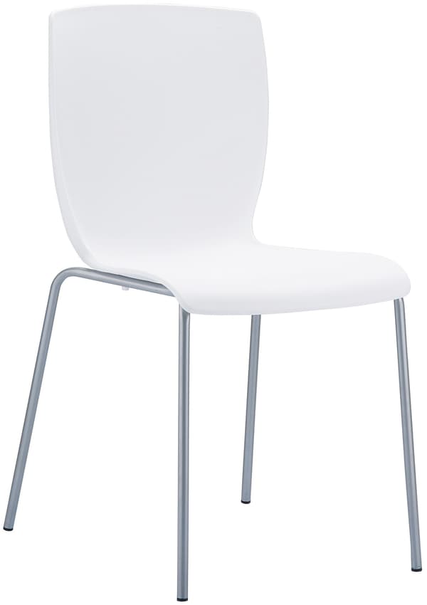 Stackbar trädgård och inomhusstol - väder -resistent - Space -sparande design | Färg: Vit