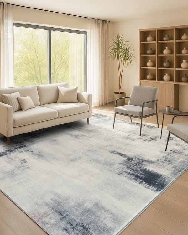 Vardagsrumsmatta modern abstrakt stil | Tauben grå | 160x230 cm