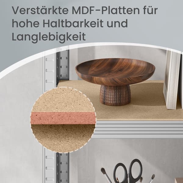 Kraftig lagerställ 2-delat set | Silver | 100x50x200 cm