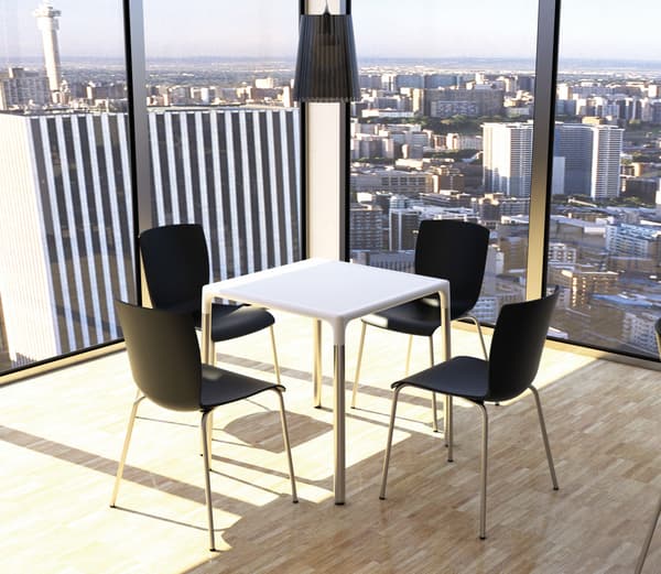 Stackbar trädgård och inomhusstol - väder -resistent - Space -sparande design | Färg: Svart