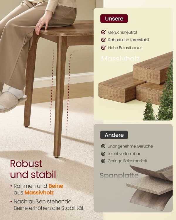 Utdragbart matbord | Honungsbrun | 140/160/180x85x76,2 cm