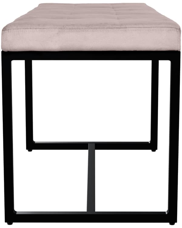 Bench Black Base - SOFA - Hög sittplatskomfort | Färg: ljusgrått material: mjukt