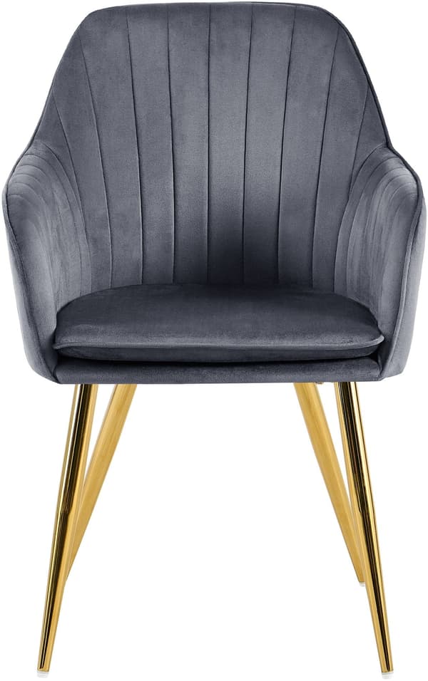 Sammet matsalstol mörkgrå - lyxkomfort - ergonomisk dynamisk ramdesign