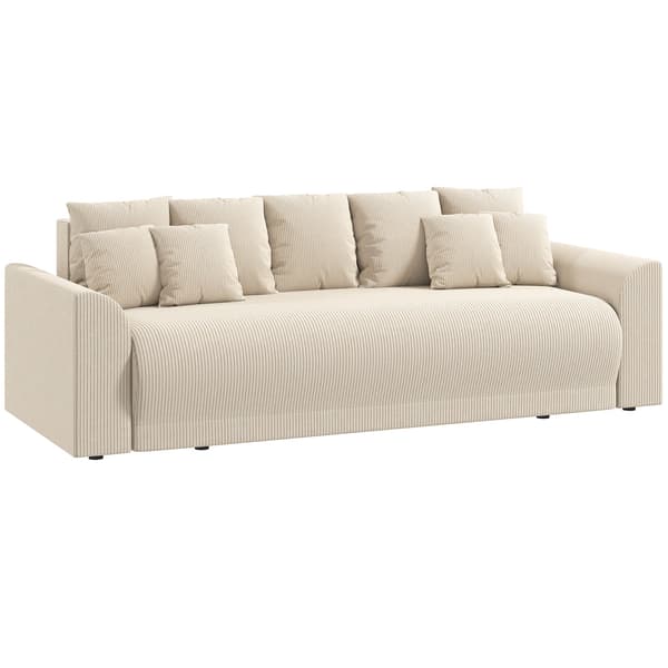 3-sits bäddsoffa med sovfunktion | Färg: Beige | Mått: 230x95x73 cm