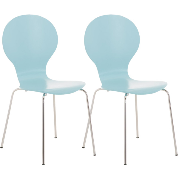 2x Stackbara besökarstolar - Ergonomisk säte - Space -Saving Design | Färg: Grönt