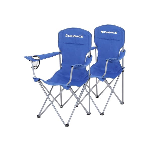 Campingstol 2-delat set | Blå | 51,5x76x95,5 cm