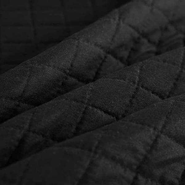 Quiltat överkast Patchwork vändbart | Svart | 220x240 cm