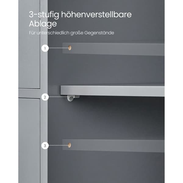 Badrumsskåp med 4 lådor - MDF - grå - 30 x 55 x 82 cm