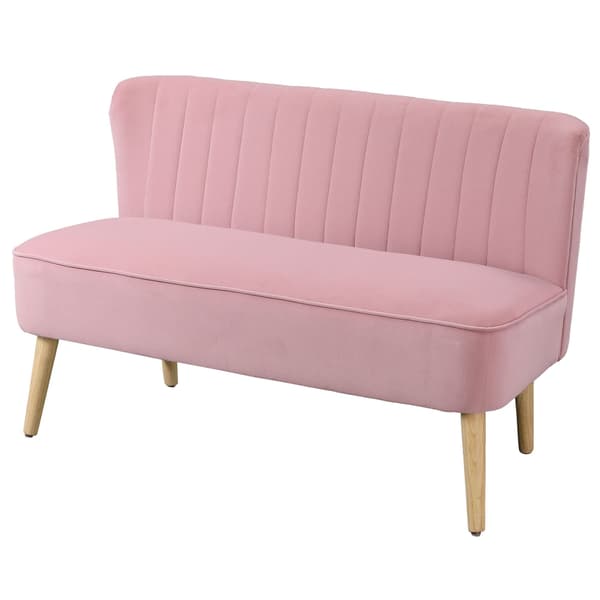 2-sits tygsoffa - Rosa | Färg: Rosa | Mått: 117x56,5x77 cm