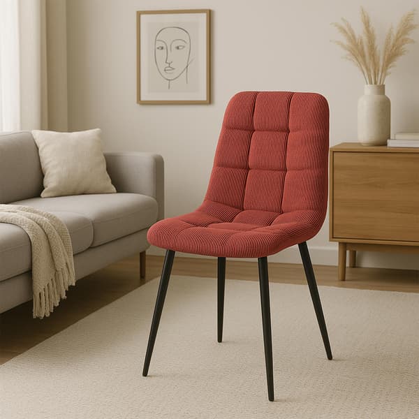 Matsalstol rib sammet - sammet - bekväm och stabil design