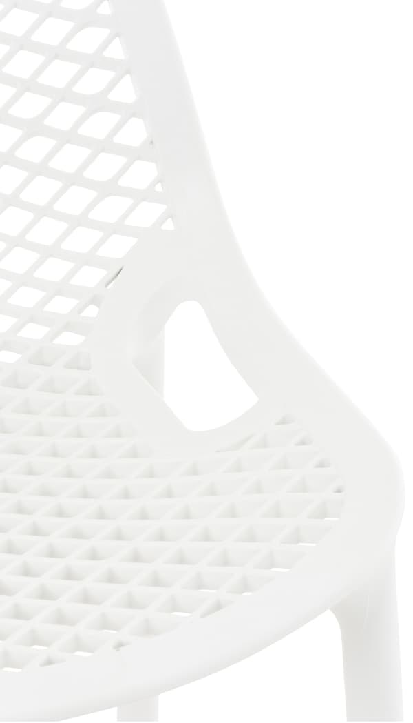 Design Barstol - Barkstol - Ergonomisk komfort, UV -resistent polypropen | Färg: Vit