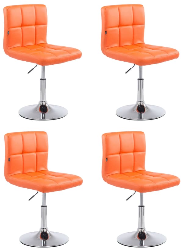 4 -delar Lounge Set - Bekväm solid set - Artificial Leather, Fast -Clean Design | Färg: Orange