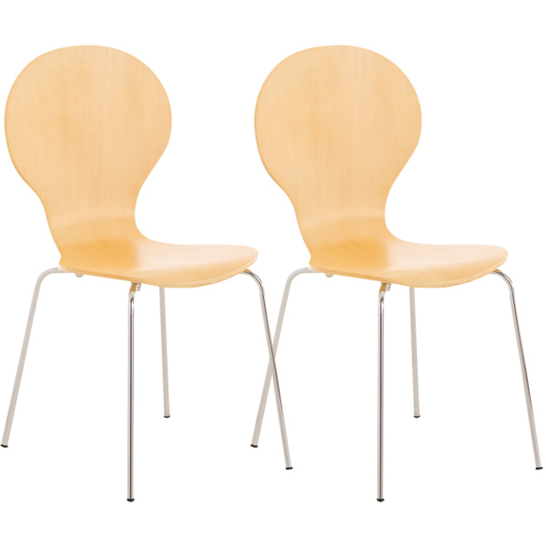 2x Stackbara besökarstolar - Ergonomisk säte - Space -Saving Design | Färg: Grönt