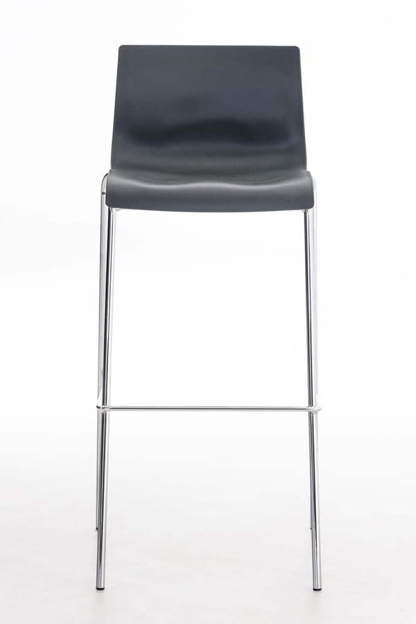 Modern Barstol - Chic Design - Bekväm ergonomisk sätesfärg: Grå | Basfärg: krom