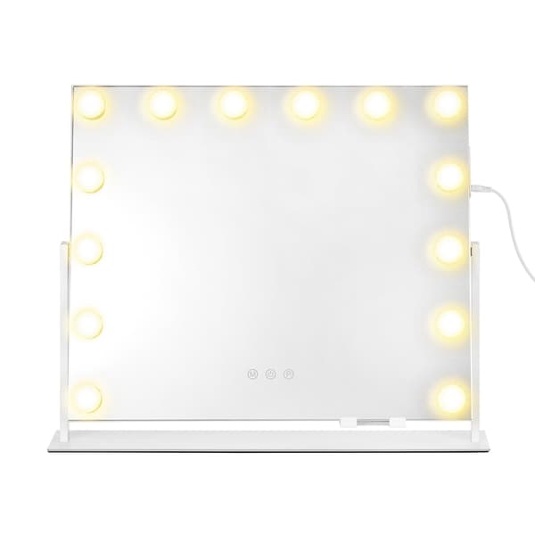 Sminkspegel med LED-belysning och touchkontroll | Vit | 55x10x45 cm