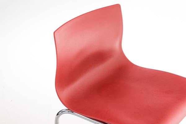 Modern Barstol - Chic Design - Bekväm ergonomisk sätesfärg: Röd | Basfärg: krom