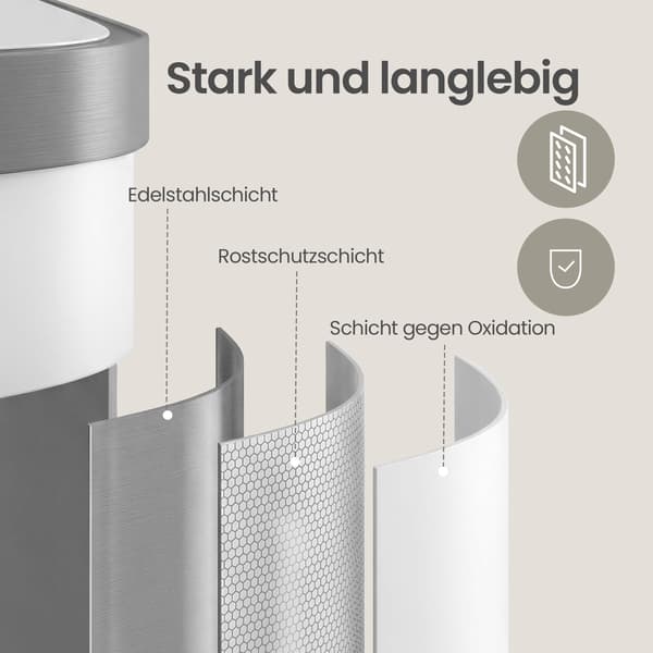 Avfallskärl med sensor 50 L soft close lock | Vit | 27,1x42,5x58,7 cm