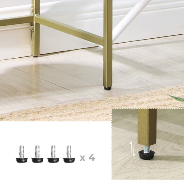 Konsolentafel van gehard glas | Goud | 100x30x73 cm