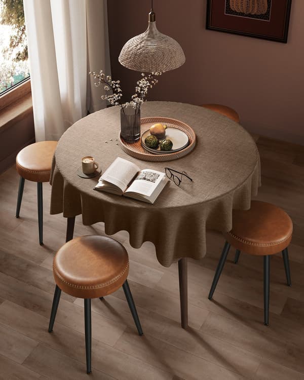 Set med 2 matsalsstolar | Karamellbrun | 48x48x48,2 cm