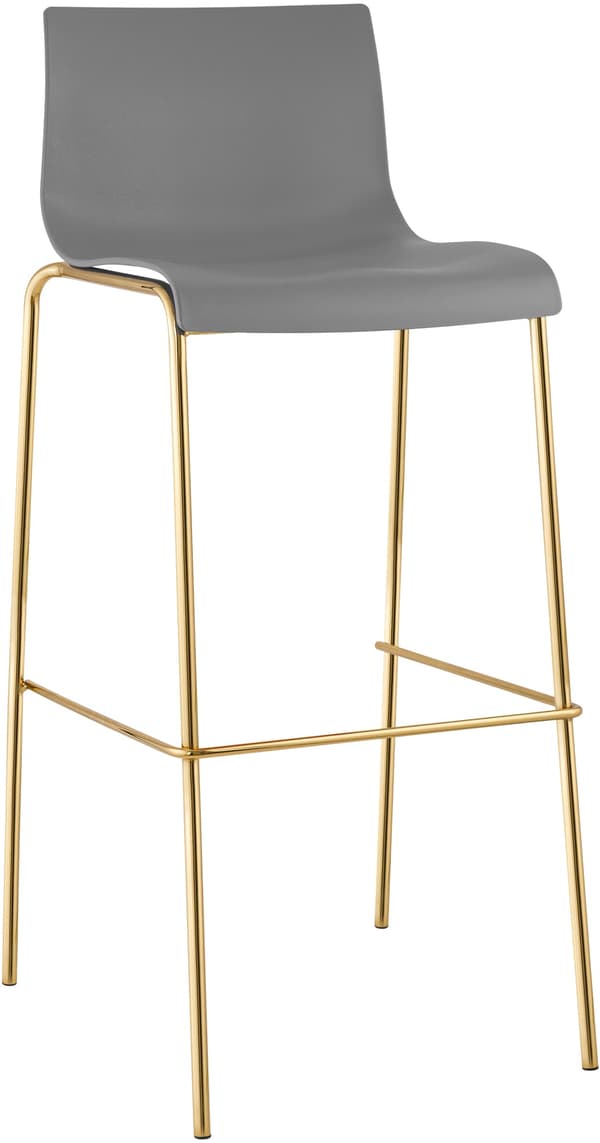 Barkruk Hover - Vierkante poten | Färg: Grå | Mått: 43x48x100 cm