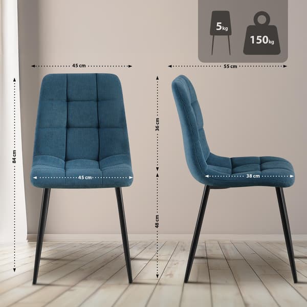 Modern matsalstol - designstol - Bekväm säte, metallram