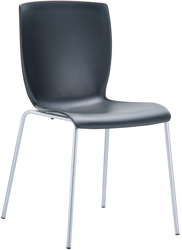 Stackbar trädgård och inomhusstol - väder -resistent - Space -sparande design | Färg: Svart