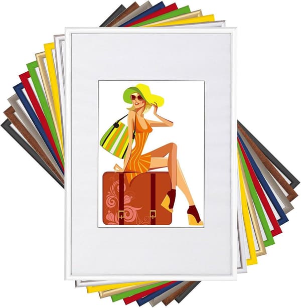 Fotoram 3-delat set med passepartout | Silver | 28x35 cm