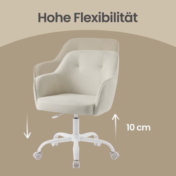 Höjdjusterbar och vridbar kontorsstol