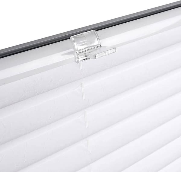 Plisserad blindklämma montering utan borrning vit | Vit | 65x130 cm