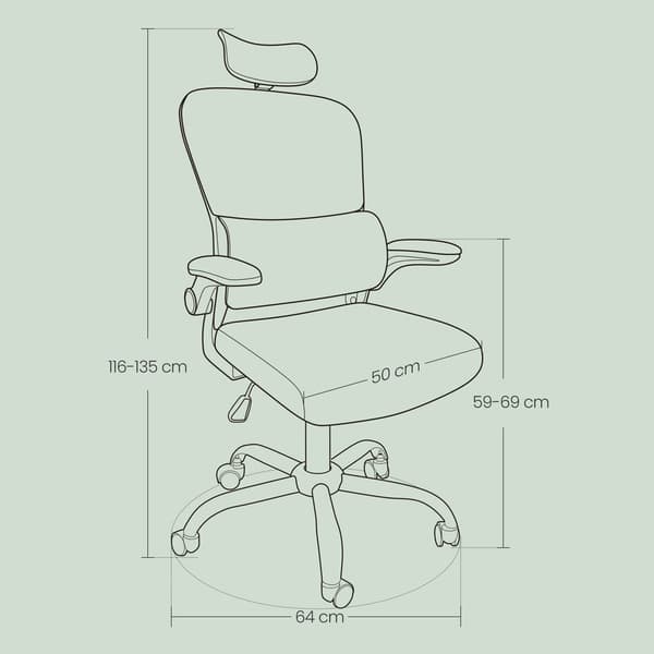 Ergonomisk kontorsstol med ryggstöd i mesh