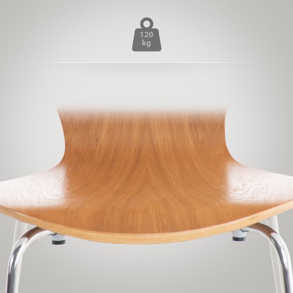 Stack Chair - Multifunktionell - Space -Saving Design, Perfekt för evenemang och konferenser Färg: ek