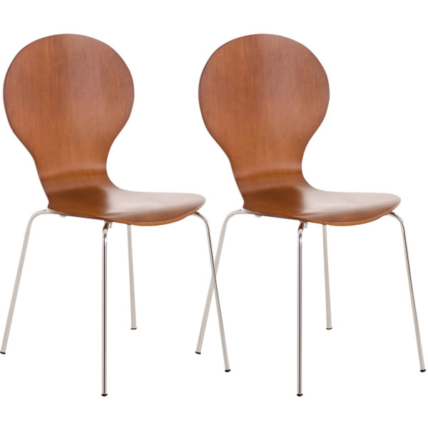 2x Stackbara besökarstolar - Ergonomisk säte - Space -Saving Design | Färg: Grönt