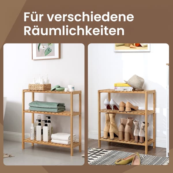 Brunt ställ - Förvaring - Platsbesparande - Hållbar - 60 x 66 x 26 cm