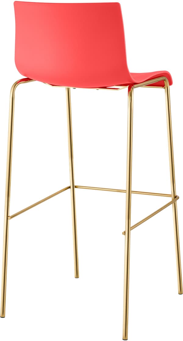 Set med 2 barstolar Hover plast | Färg: röd | Mått: 43x48x100 cm