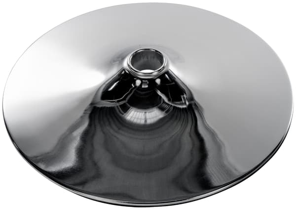 Rund golvplatta för barstol - Metallbottenplatta | Krom | Ø 385 mm