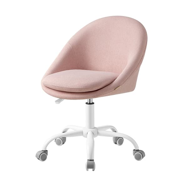 Vadderad sminkstol och kontorsstol | Rosa | 60x60x80-90 cm