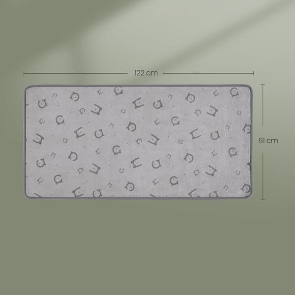 Återanvändbar hundfilt 2-delat set | Grå | 122x61 cm