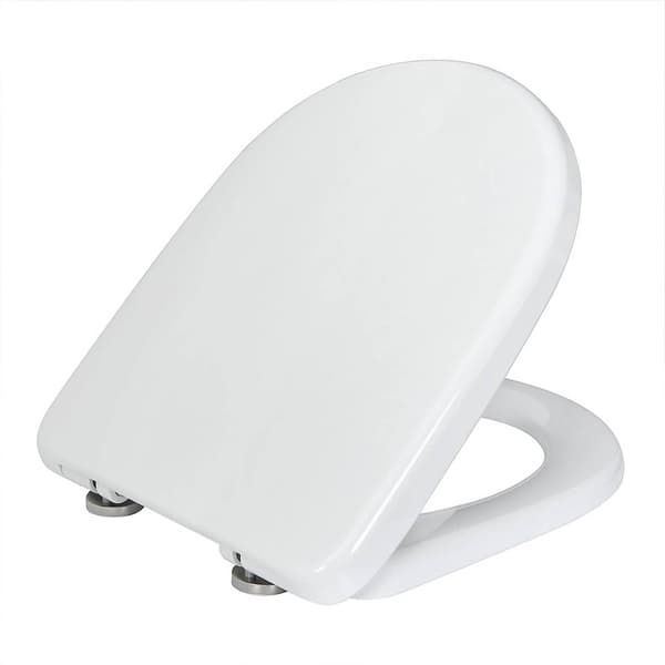 D-formad toalettsits med soft close och quick release | Vit