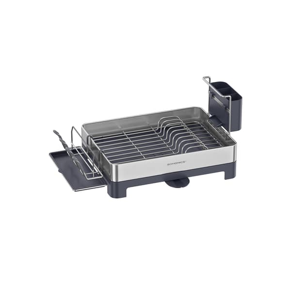 Dräneringsställ rostfritt stål - silvergrå - fingeravtryckssäker - 31,7 x 57,2 x 24,6 cm