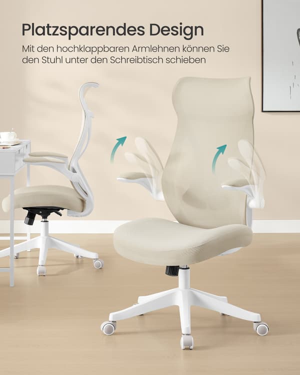 Ergonomisk kontorsstol – ryggstöd & armstöd – brun