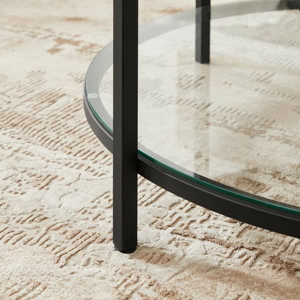 Soffbord i vit marmorlook - modernt - stål, härdat glas - 80 x 44,5 cm