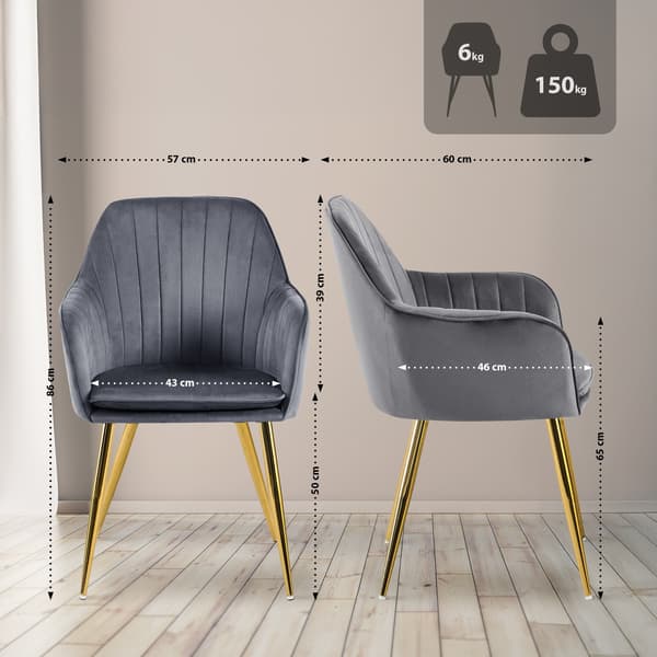 Sammet matsalstol mörkgrå - lyxkomfort - ergonomisk dynamisk ramdesign