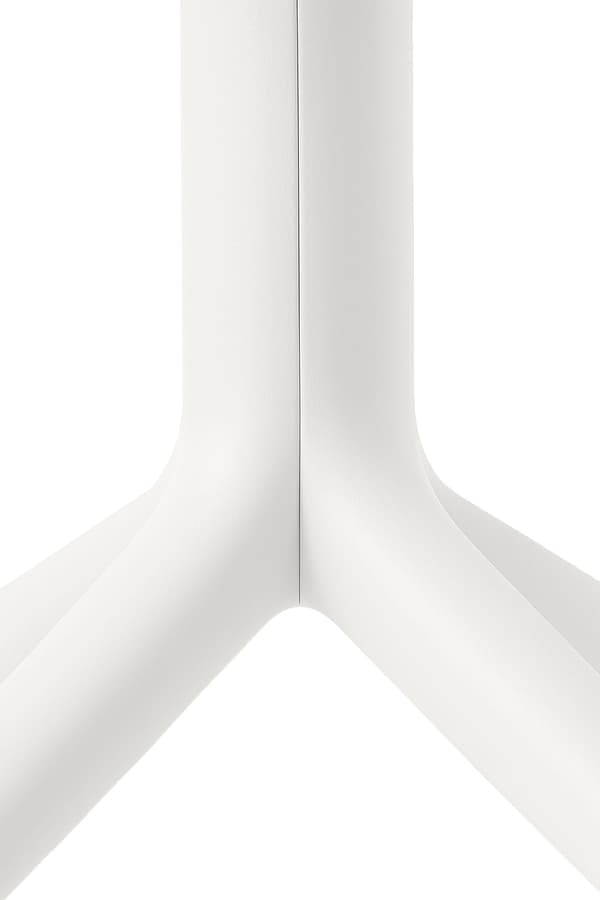Garden Table White 80x80 cm - Balkon Table - Hållbart UV -resistant material